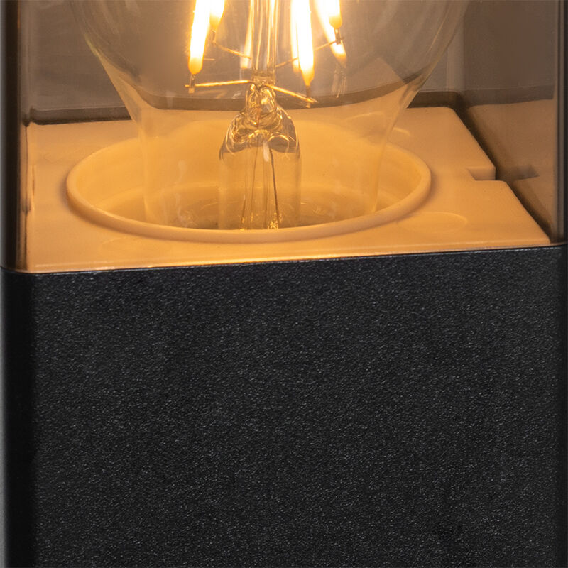Lampe d'extérieur sur pied noire avec abat-jour fumé 30 cm - Denmark Lampe d'extérieur sur pied noire avec abat-jour fumé 30 cm - Denmark