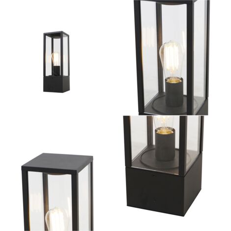 QAZQA charlois - LED Dimmable Lampe sur pied extérieur variateur inclus - 1 lumière - L 14 cm - Noir - Design - éclairage extérieur