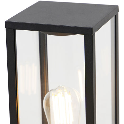 QAZQA charlois - LED Dimmable Lampe sur pied extérieur variateur inclus - 1 lumière - L 14 cm - Noir - Design - éclairage extérieur