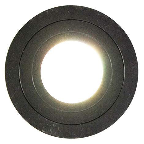 QAZQA capa - LED Dimmable Spot plafond, plafonnier variateur inclus - 1 lumière - Ø 9 cm - Noir - Moderne - éclairage intérieur - éclairage extérieur