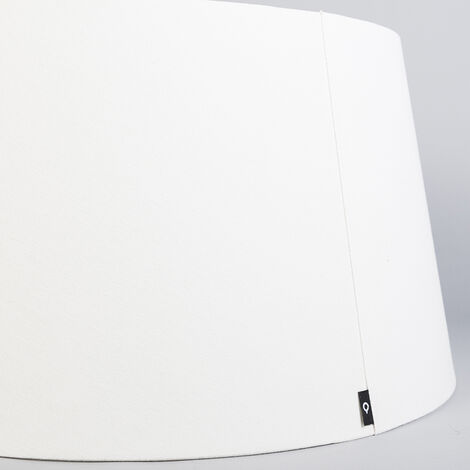 QAZQA rond schuin linnen - Abatjour - Ø 500 mm - Crème - Moderne -