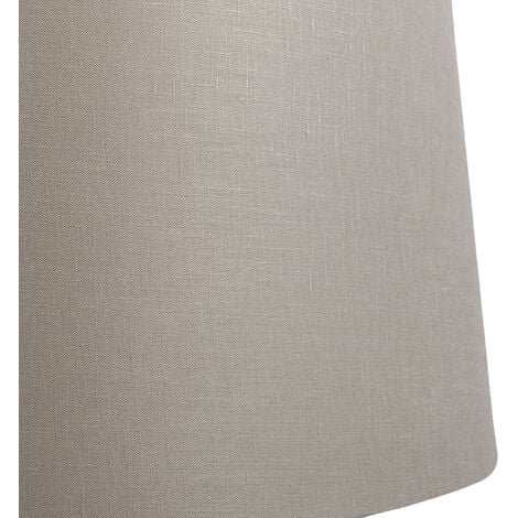 QAZQA rond schuin linnen - Abatjour - Ø 450 mm - Taupe -