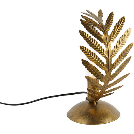 Petite lampe de table vintage en or - Botanica