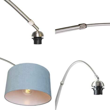 QAZQA Satin - Lampe arquée - 1 lumière - H 2160 mm - Bleu - Moderne - éclairage intérieur - Salon I Chambre I Cuisine I Salle à manger