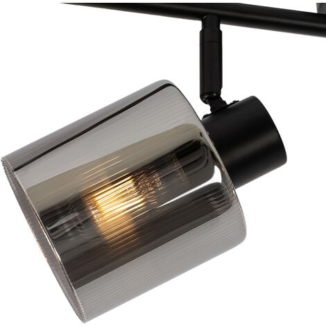 QAZQA Renna - LED Spot Plafond, Plafonnier - 2 Lumière - L 45 Cm - Noir