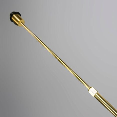 QAZQA Parte - Lampe sur pied réglable - 1 lumière - H 168 mm - Noir et Or - Classique/Antique - éclairage intérieur - Salon I Chambre