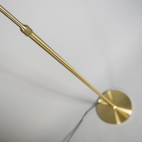 QAZQA Parte - Lampe sur pied réglable - 1 lumière - H 168 mm - Noir et Or - Classique/Antique - éclairage intérieur - Salon I Chambre
