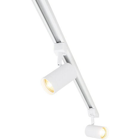 QAZQA iconic jeana - Système sur rail spot luminaire plafond ...