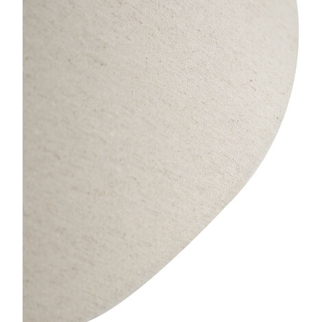 QAZQA rond extra schuin velours - Abatjour - Ø 550 mm - Beige - Rustique -