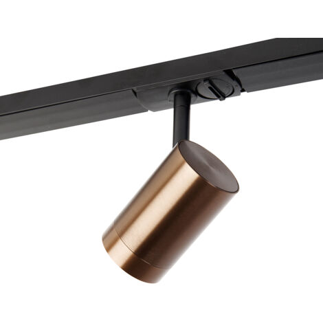 Système Rail Spot Luminaire Plafond QAZQA Jeana 5 Lumières 286cm Noir Moderne