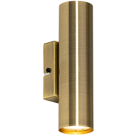 QAZQA jeana - Applique murale - 2 lumière - L 5.4 cm - Bronze - Moderne - éclairage intérieur - Salon I Chambre I Cuisine I Salle à manger