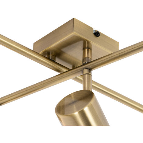 QAZQA jeana - Spot plafond, plafonnier - 5 lumière - L 62 cm - Bronze - Moderne - éclairage intérieur - Salon I Chambre I Cuisine I Salle à manger