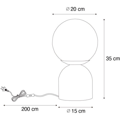 QAZQA Parte - QAZQA De Table - 1 Lumière - Mm - Or / Laiton