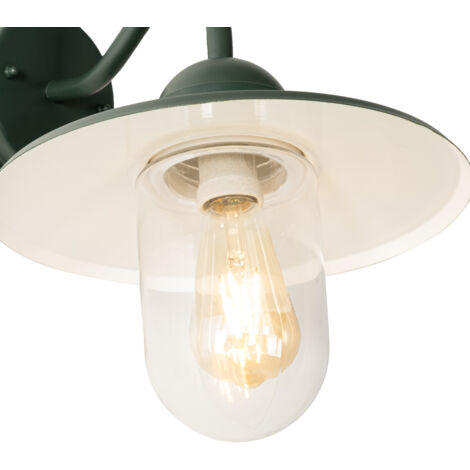 QAZQA kansas - Applique murale - 1 lumière - L 29.4 cm - Vert - Moderne - éclairage extérieur