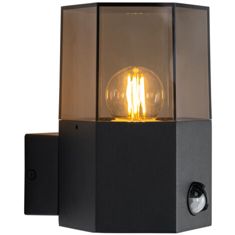 QAZQA denmark - Applique murale - 1 lumière - L 11.5 cm - Noir - Moderne - éclairage extérieur