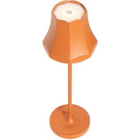 QAZQA granny retro - LED Dimmable Lampe de Table sans fil rechargeable usb variateur inclus - 1 lumière - Ø 11.6 cm - Orange - Rétro - éclairage extérieur