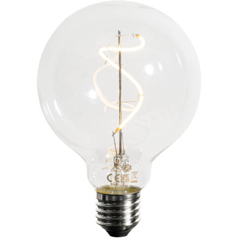 Lampe à incandescence LED spirale dimmable E27 G95 fumée 3W 95 lm 1800K