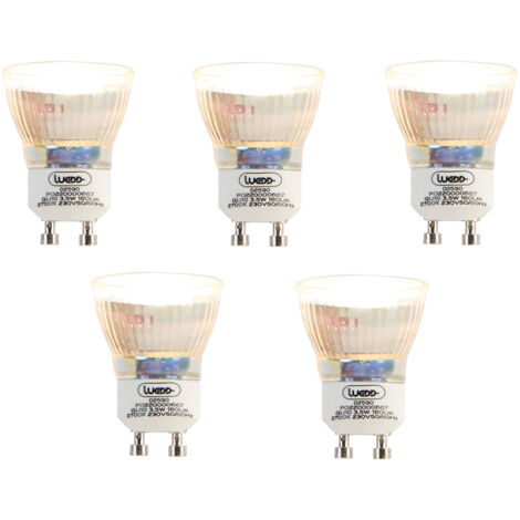 LUEDD Lot de 5 Ampoule LED GU10 35mm 3.5W 180 lm 2700K (1/4)