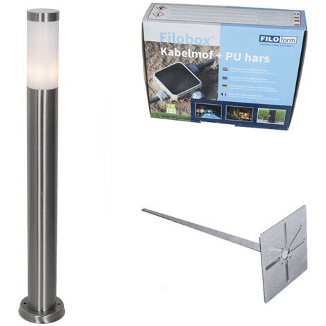 QAZQA Odense - Lampe Sur Pied Extérieure Moderne 1 Lumière Blanc - IP44 - Idéal Éclairage Jardin Et Terrasse
