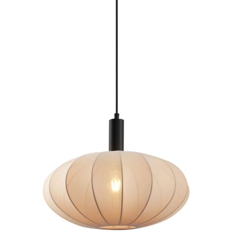 QAZQA bida - Suspension - 1 lumière - Ø 42 cm - Marron - Japandi - éclairage intérieur - Salon I Chambre I Cuisine I Salle à manger