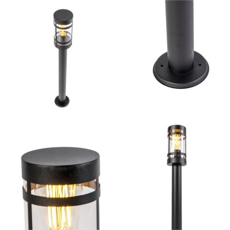 QAZQA gleam - Lampe sur pied extérieur - 1 lumière - Ø 102 mm - Noir - Moderne - éclairage extérieur