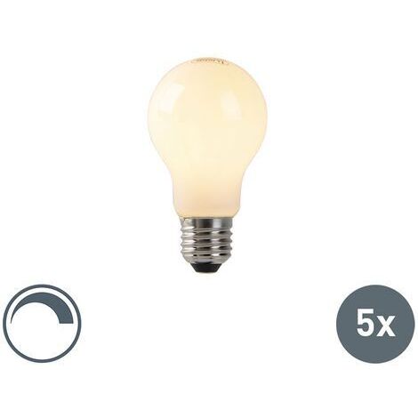 LUEDD Lot de 5 Ampoule LED E27 dimmables verre opale 4W 320lm 2200K (1/4)