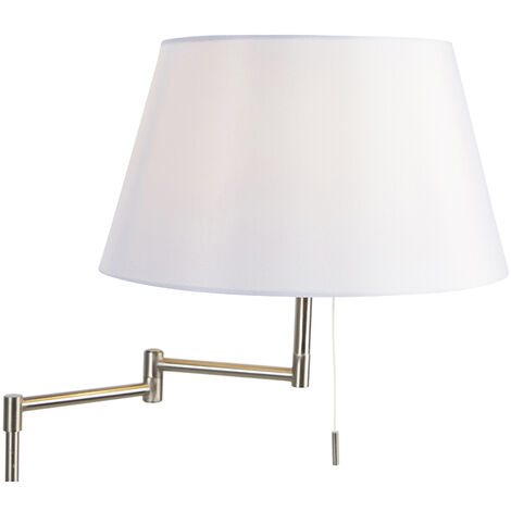 QAZQA ladas - Lampe sur pied bras articulé - 1 lumière - H 1500 mm - Blanc - Moderne - éclairage intérieur - Salon I Chambre