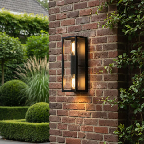 QAZQA Batt - Applique - 2 Lumières - D 3 Cm - Zwart