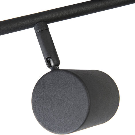 QAZQA jeana - LED Dimmable Spot plafond, plafonnier variateur inclus - 2 lumière - L 33 cm - Noir - Moderne - éclairage intérieur - Salon I Chambre I Cuisine I Salle à manger