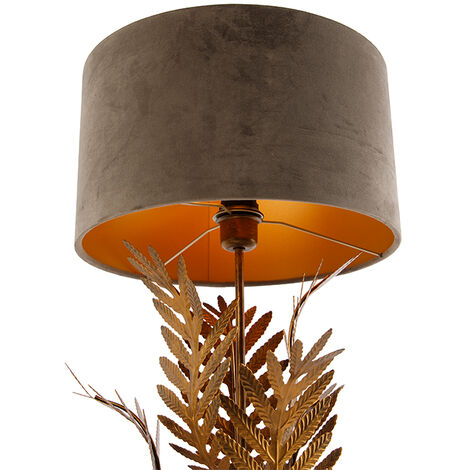 Petite lampe de table vintage en or - Botanica