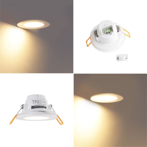 QAZQA Bright - LED Dimmable Spot Mural Et Plafond Variateur Inclus - 4 Pièces - 7.6 Cm - Noir