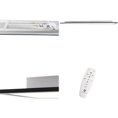 QAZQA liv - LED Dimmable Panneau  Panel  Plafonnier variateur inclus - 1 lumière - L 1200 mm - Noir - Moderne - éclairage intérieur - Salon I Chambre I Cuisine I Salle à manger