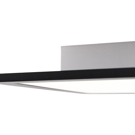 QAZQA liv - LED Dimmable Panneau  Panel  Plafonnier variateur inclus - 1 lumière - L 1200 mm - Noir - Moderne - éclairage intérieur - Salon I Chambre I Cuisine I Salle à manger