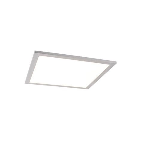 QAZQA liv - LED Dimmable Panneau  Panel  Plafonnier variateur inclus - 1 lumière - L 400 mm - Acier - Moderne - éclairage intérieur - Salon I Chambre I Cuisine I Salle à manger