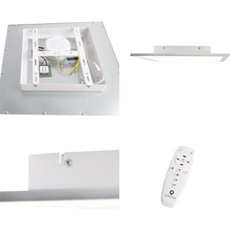 QAZQA liv - LED Dimmable Panneau  Panel  Plafonnier variateur inclus - 1 lumière - L 400 mm - Acier - Moderne - éclairage intérieur - Salon I Chambre I Cuisine I Salle à manger