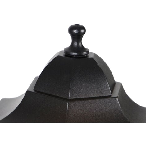 QAZQA new orleans - Lanterne - 1 lumière - Ø 23.1 cm - Noir - Classique/Antique - éclairage extérieur