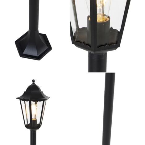 QAZQA new orleans - Lanterne - 1 lumière - Ø 23.1 cm - Noir - Classique/Antique - éclairage extérieur