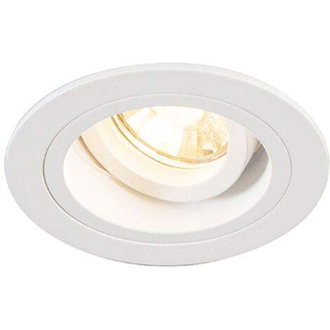 QAZQA chuck - LED Spot encastrable - 1 lumière - Ø 92 mm - Blanc - Moderne - éclairage intérieur - Salon I Chambre I Cuisine I Salle à manger (1/4)