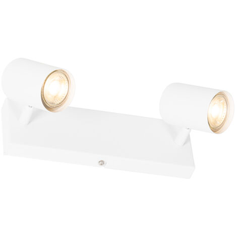 QAZQA jeana - Spot plafond, plafonnier - 2 lumière - L 260 mm - Blanc - Moderne - éclairage intérieur - Salon I Chambre I Cuisine I Salle à manger