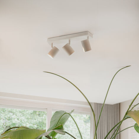 QAZQA jeana - Spot plafond, plafonnier - 3 lumière - L 350 mm - Blanc - Moderne - éclairage intérieur - Salon I Chambre I Cuisine I Salle à manger