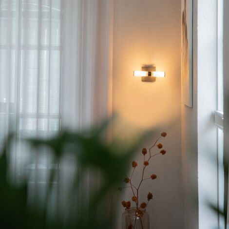 QAZQA bath - Applique murale - 2 lumière - L 223 mm - Noir - Moderne - éclairage intérieur - Salle de bains