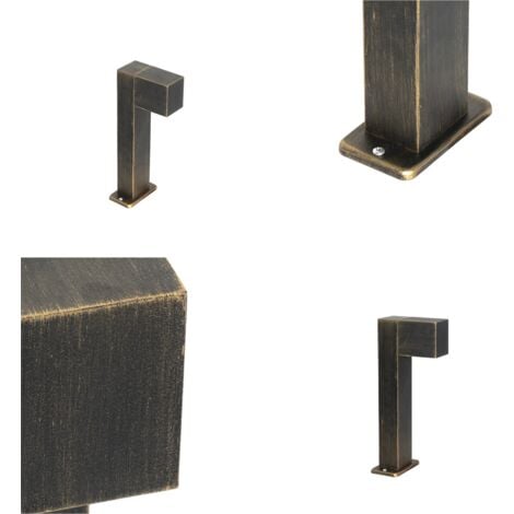 QAZQA baleno - Lampe sur pied extérieur - 1 lumière - L 12 cm - Noir et Or - Rustique - éclairage extérieur