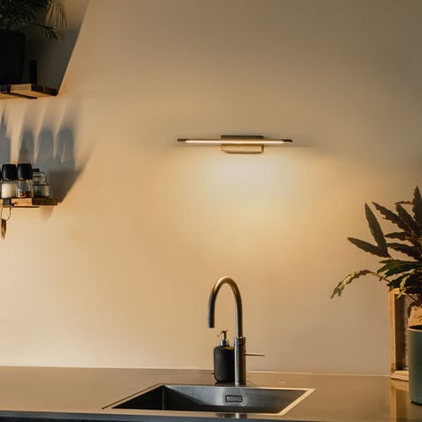 QAZQA jerre - LED Applique murale - 1 lumière - L 41.5 cm - Noir - Moderne - éclairage intérieur - Salle de bains