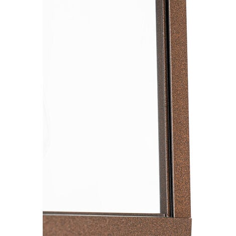 QAZQA charlois - Eclairage exterieur avec detecteur de mouvement - 1 lumière - L 14 cm - Brun rouille - Rustique - éclairage extérieur