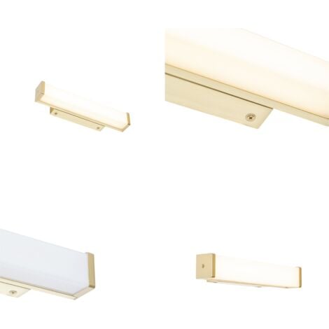 QAZQA cascada - LED Applique murale - 1 lumière - L 32 cm - Doré/Laiton - Moderne - éclairage intérieur - Salle de bains