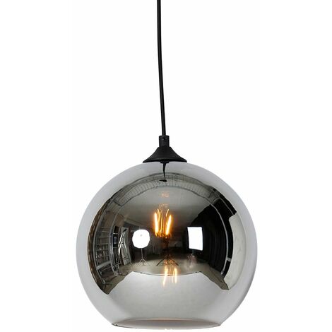 QAZQA wallace - Suspension - 1 lumière - Ø 25 cm - Gris - Art Deco - éclairage intérieur - Salon I Chambre I Cuisine I Salle à manger
