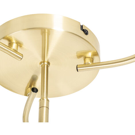 QAZQA java - Spot plafond, plafonnier - 4 lumière - Ø 50 cm - Doré/Laiton - Moderne - éclairage intérieur - Salon I Chambre I Cuisine I Salle à manger