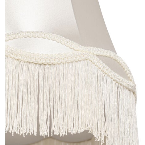 QAZQA granny - Abatjour - Ø 30 cm - Crème - Rétro - éclairage intérieur