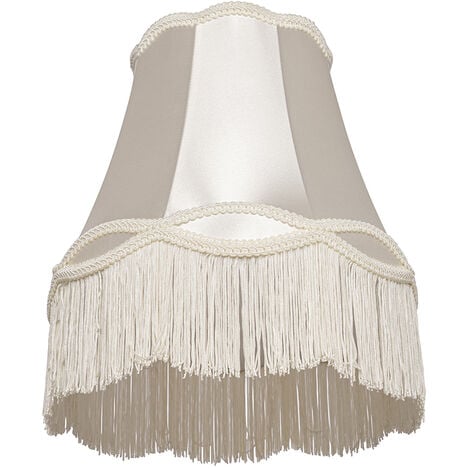 QAZQA granny - Abatjour - Ø 30 cm - Crème - Rétro - éclairage intérieur