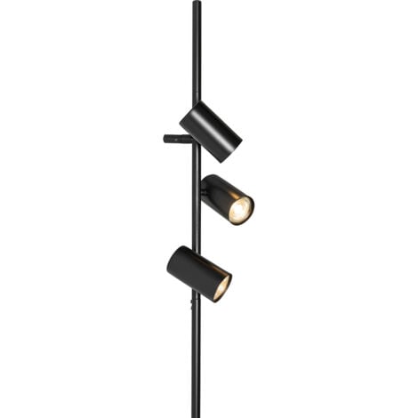QAZQA jeana luxe - Applique murale avec interrupteur - 3 lumière - L 14 cm - Noir - Moderne - éclairage intérieur - Salon I Chambre I Cuisine I Salle à manger